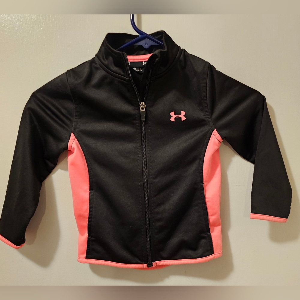 Under Armour Toddler Girl Performance All Season Full-Zip Jacket Black/Pink 3T